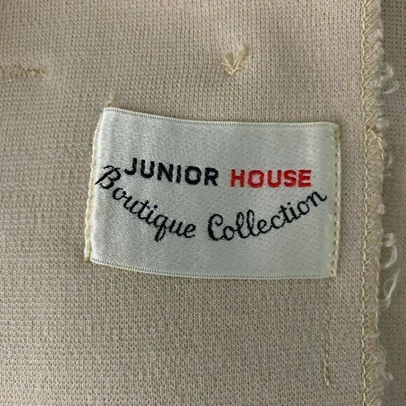 Vintage 60s 3 Piece Wool Jacket Pant Set XS Beige Orange Mod Preppy Collegiate - Picture 12 of 12